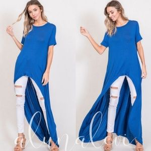 Hi Lo Short Sleeve Tunic Top *NWOT*